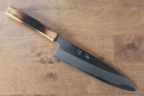 Seisuke Acier Blanc No.2 Gyuto  210mm Chêne brûlé(Mehakkaku) Manipuler - japanny-FR