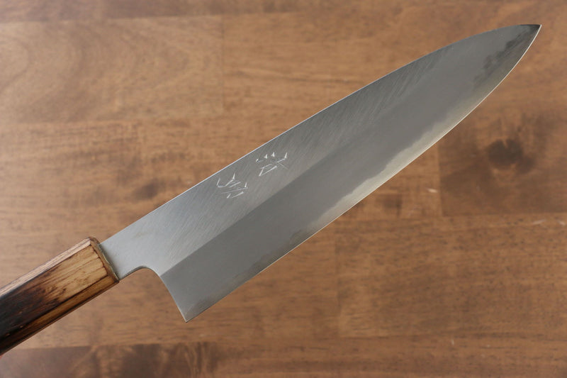 Seisuke Acier Blanc No.2 Gyuto  210mm Chêne brûlé(Mehakkaku) Manipuler - japanny-FR