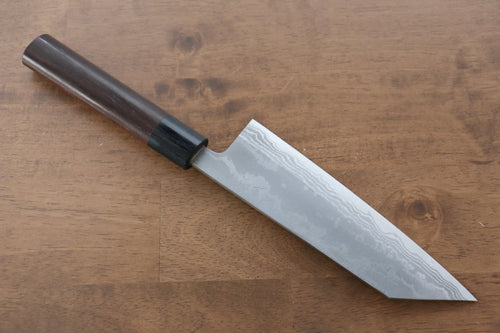 Kanetsune Acier Bleu No.2 Damas Kiritsuke  170mm Shitan Manipuler - japanny-FR