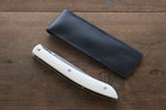 Takeshi Saji R2/SG2 Damas noir couteau à steak pliant  100mm Micarta blanc Manipuler - japanny-FR