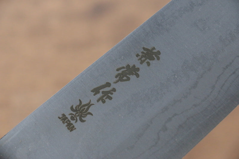 Kanetsune Acier Bleu No.2 Damas Kiritsuke  170mm Shitan Manipuler - japanny-FR