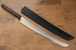 Sakai Takayuki Zangetsu Enten Acier argenté NO.3 Damas Sakimaru Yanagiba  330mm Wenge (avec anneau blanc) Manipuler avec Gaine - japanny-FR