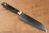 Seisuke Saiun VG10 Damas Santoku  170mm Micarta noir Manipuler - japanny-FR