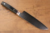 Seisuke Saiun VG10 Damas Santoku  170mm Micarta noir Manipuler - japanny-FR