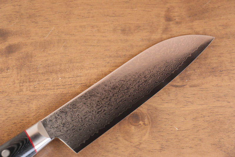 Seisuke Saiun VG10 Damas Santoku  170mm Micarta noir Manipuler - japanny-FR