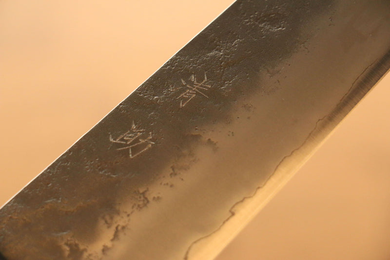 Seisuke Acier argenté NO.3 Nashiji Santoku  180mm Bois de pakka rouge Manipuler - japanny-FR