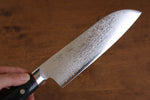 Seisuke Saiun VG10 Damas Santoku  170mm Micarta noir Manipuler - japanny-FR