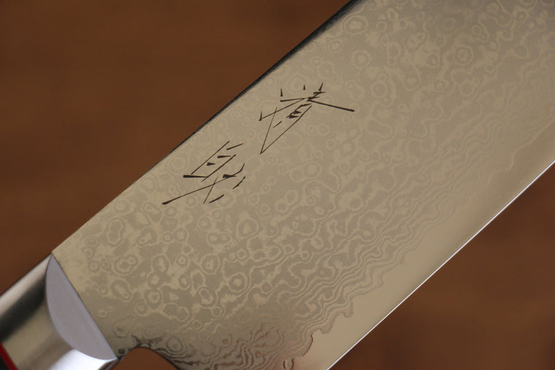 Seisuke Saiun VG10 Damas Santoku  170mm Micarta noir Manipuler - japanny-FR