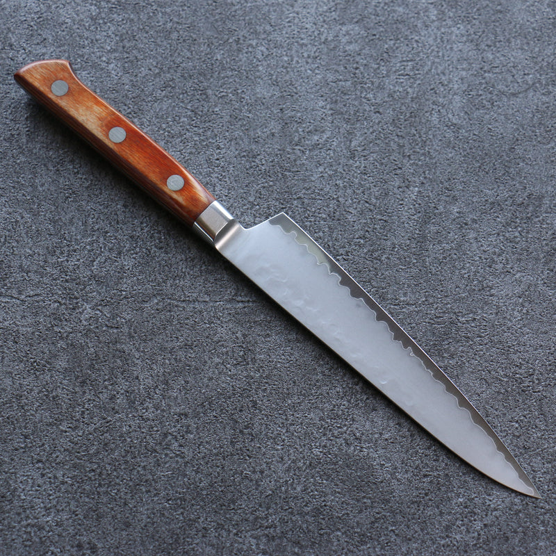 Sakai Takayuki VG5 Martelé Petite-utilité  150mm Bois de Pakka marron Manipuler - japanny-FR