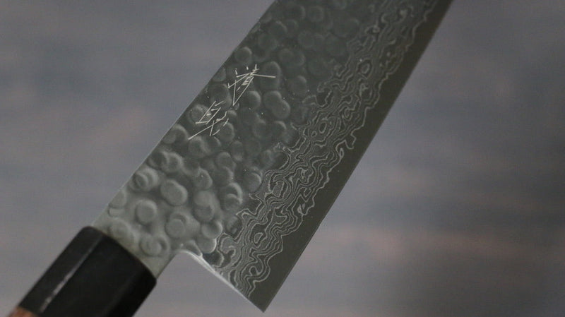 Seisuke AUS10 45 Couche de Damas Gyuto  240mm Shitan Manipuler - japanny-FR