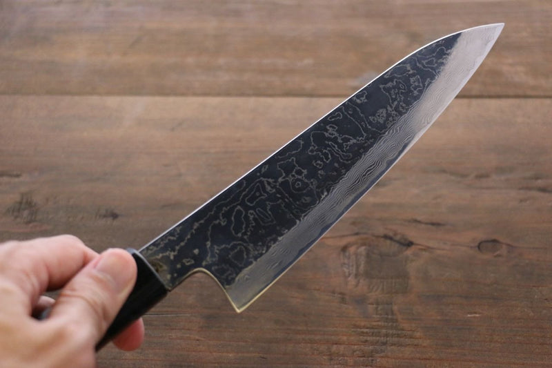 Takayuki Iwai VG10 Damas Gyuto  210mm Shitan Manipuler - japanny-FR