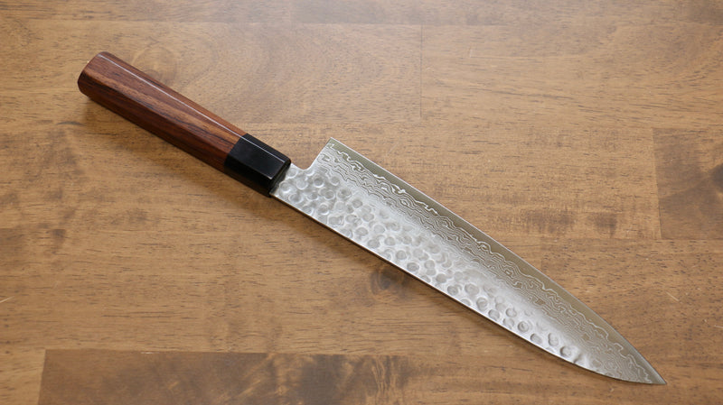 Seisuke AUS10 45 Couche de Damas Gyuto  210mm Shitan Manipuler - japanny-FR