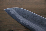 Takayuki Iwai Acier Bleu No.2 Damas Santoku  170mm Shitan Manipuler - japanny-FR