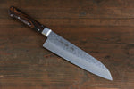 Sakai Takayuki VG10 17 Couche de Damas Santoku  180mm Désert Ironwood(Sugihara) Manipuler - japanny-FR