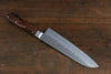 Sakai Takayuki VG10 17 Couche de Damas Santoku  180mm Désert Ironwood(Sugihara) Manipuler - japanny-FR