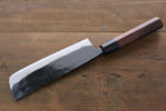 Takayuki Iwai Acier Bleu No.2 Kurouchi Nakiri  165mm Shitan Manipuler - japanny-FR