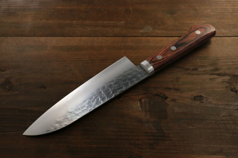 Kanetsune VG1 Martelé Santoku  165mm Acajou Manipuler - japanny-FR