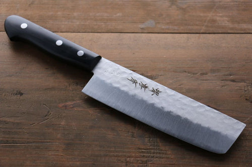 Sakai Takayuki Acier Bleu Martelé 3 couche Nakiri  165mm - japanny-FR