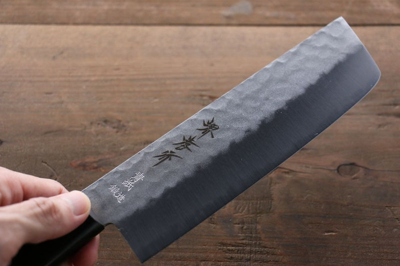 Sakai Takayuki Acier Bleu Martelé 3 couche Nakiri  165mm - japanny-FR