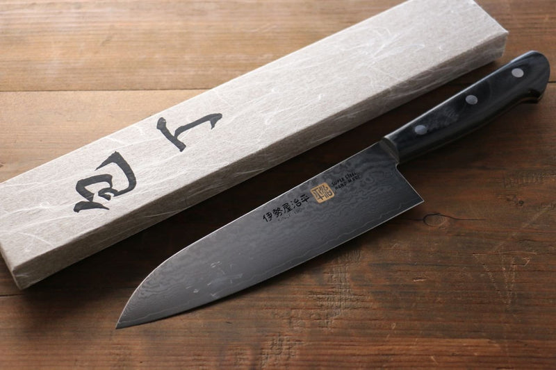 Isseya VG10 Damas Santoku  180mm Manipuler - japanny-FR