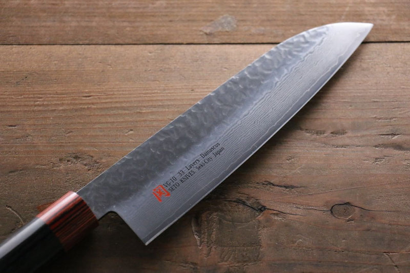 Iseya VG10 33 Couteau de chef de cuisine japonais Santoku & Sushi Damas 33 Set 210mm - japanny-FR