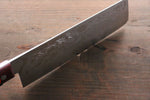 Shigeki Tanaka VG10 17-Couches Damas Nakiri  160mm Bois de pakka rouge Manipuler - japanny-FR