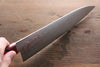 Shigeki Tanaka VG10 17-Couches Damas Gyuto  180mm Bois de pakka rouge Manipuler - japanny-FR