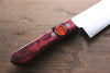 Shigeki Tanaka VG10 17-Couches Damas Gyuto 210mm Manipuler Bois de pakka rouge - japanny-FR