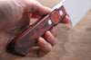 Shigeki Tanaka VG10 17-Couches Damas Gyuto 210mm Manipuler Bois de pakka rouge - japanny-FR