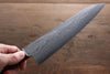 Shigeki Tanaka VG10 17-Couches Damas Gyuto 210mm Manipuler Bois de pakka rouge - japanny-FR