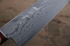 Shigeki Tanaka VG10 17-Couches Damas Gyuto 210mm Manipuler Bois de pakka rouge - japanny-FR