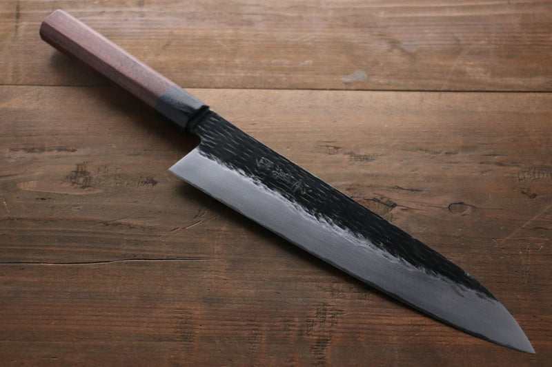 Takayuki Iwai Super Bleu Kurouchi Gyuto  240mm Shitan Manipuler - japanny-FR