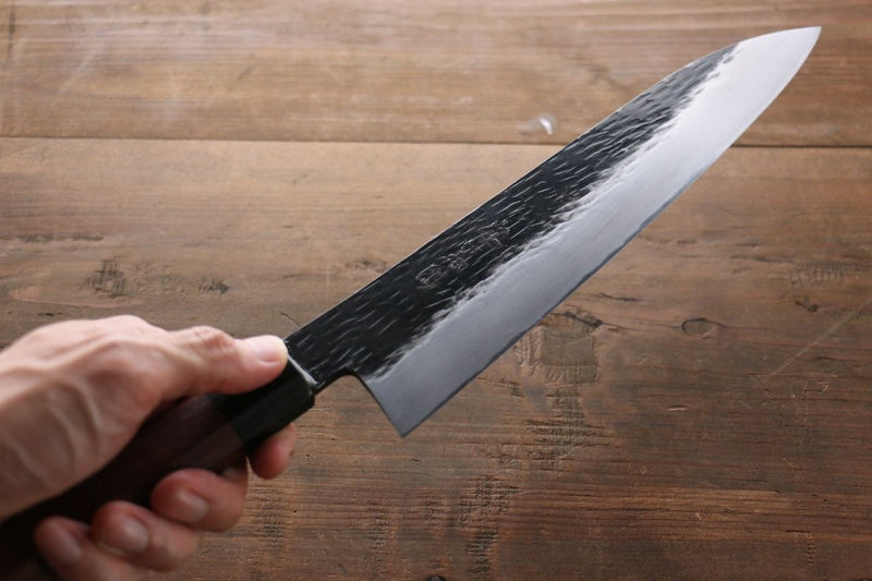 Takayuki Iwai Super Bleu Kurouchi Gyuto  240mm Shitan Manipuler - japanny-FR