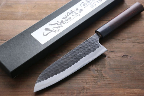 Katsushige Anryu Super Bleu Santoku  165mm Shitan Manipuler - japanny-FR