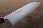 Shigeki Tanaka Acier Bleu No.2 17 Couche de Damas Damas Santoku  165mm Magnolia Manipuler - japanny-FR