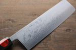 Shigeki Tanaka Acier Bleu No.2 17 Couche de Damas Damas Nakiri  180mm Magnolia Manipuler - japanny-FR