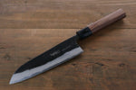 Takayuki Iwai Super Bleu Kurouchi Santoku  165mm Shitan Manipuler - japanny-FR