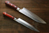 Sakai Takayuki ensemble de 33 couteaux japonais Santoku Damas 180mm et Petty 150mm - japanny-FR