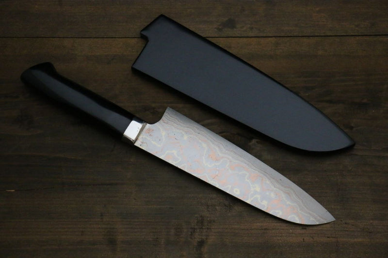 Couteau japonais santoku - TAKESHI SAJI - Acier inoxydable Damas